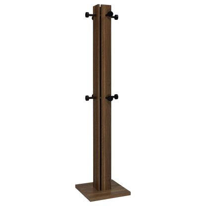 Rikkie Walnut Coat Rack Walnut and Mirror - 983281