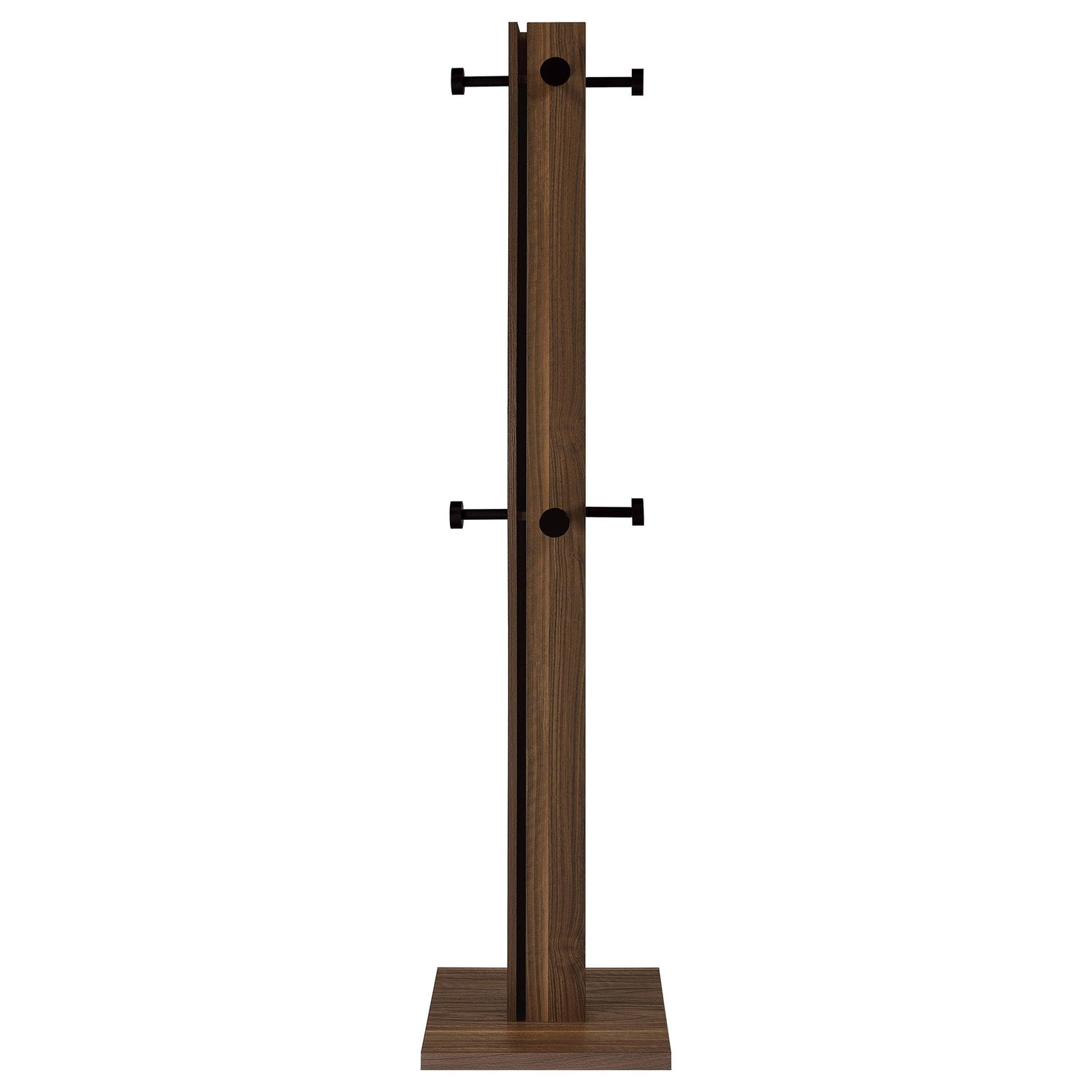 Rikkie Walnut Coat Rack Walnut and Mirror - 983281