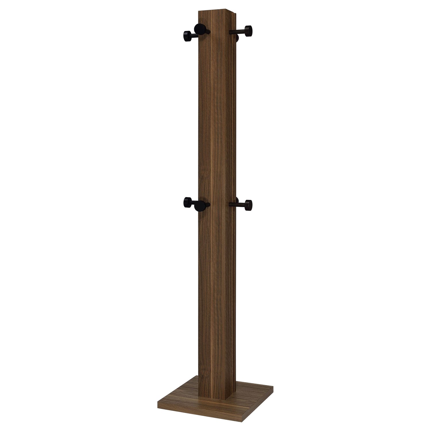 Rikkie Walnut Coat Rack Walnut and Mirror - 983281