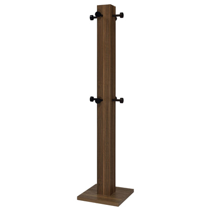 Rikkie Walnut Coat Rack Walnut and Mirror - 983281