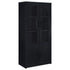 Riva 4-door Tall Accent Display Cabinet LED Lighting Black - 950432