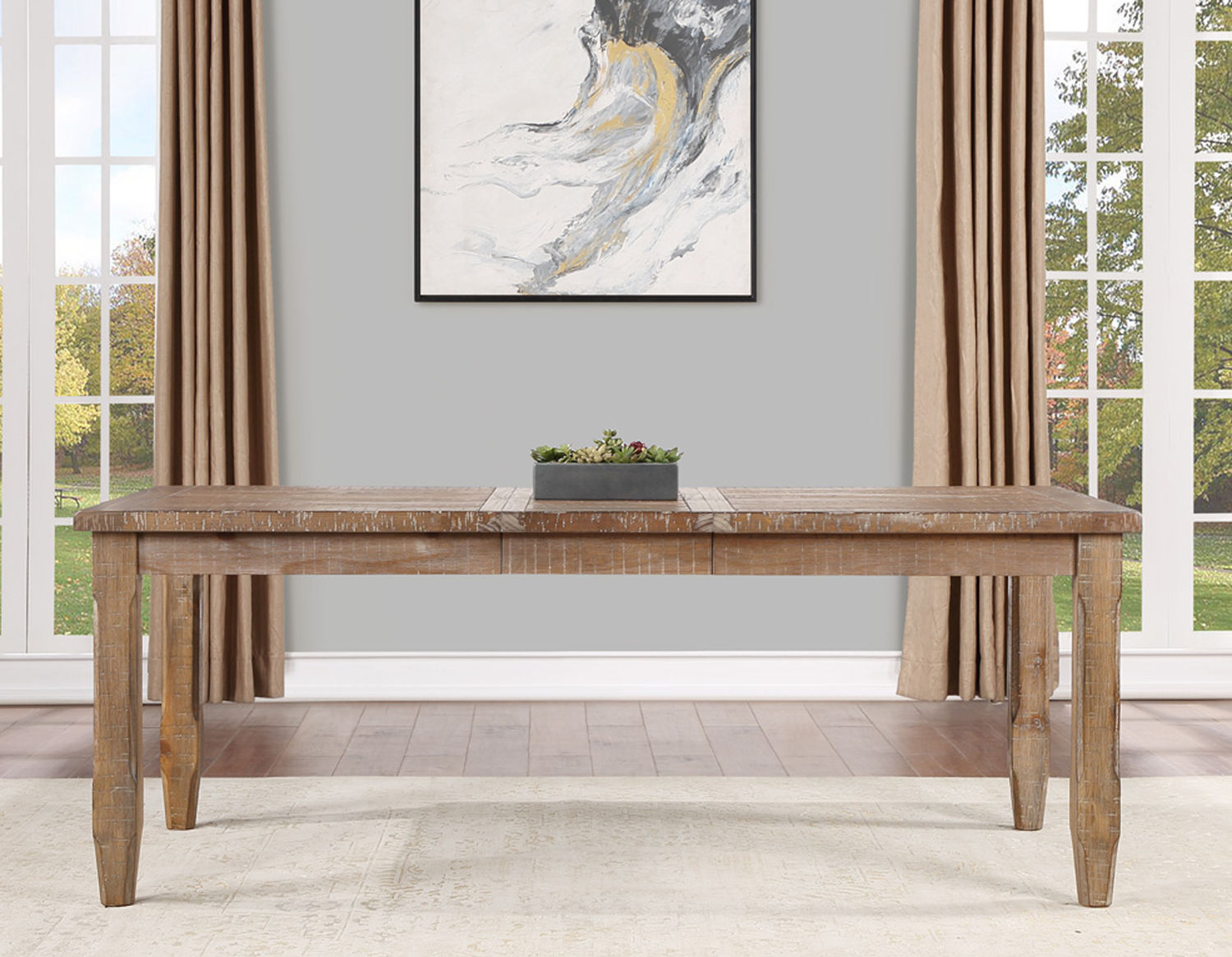 Riverdale Leg Table with 4 Wooden Side Chairs