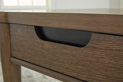 Roanhowe Coffee Table with 1 End Table in Brown - PKG016518