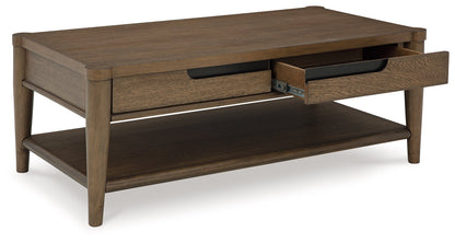 Roanhowe Coffee Table with 1 End Table in Brown - PKG016518