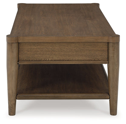 Roanhowe Coffee Table with 1 End Table in Brown - PKG016518