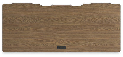 Roanhowe Home Office Desk and Storage in Brown - PKG019260