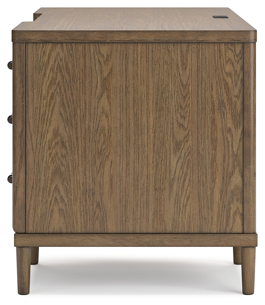 Roanhowe Home Office Desk and Storage in Brown - PKG019260