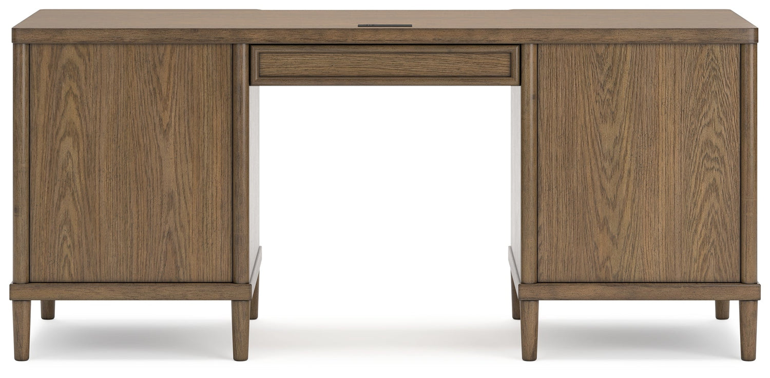 Roanhowe Home Office Desk and Storage in Brown - PKG019260