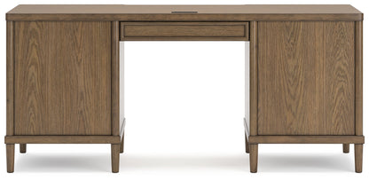 Roanhowe Home Office Desk and Storage in Brown - PKG019260