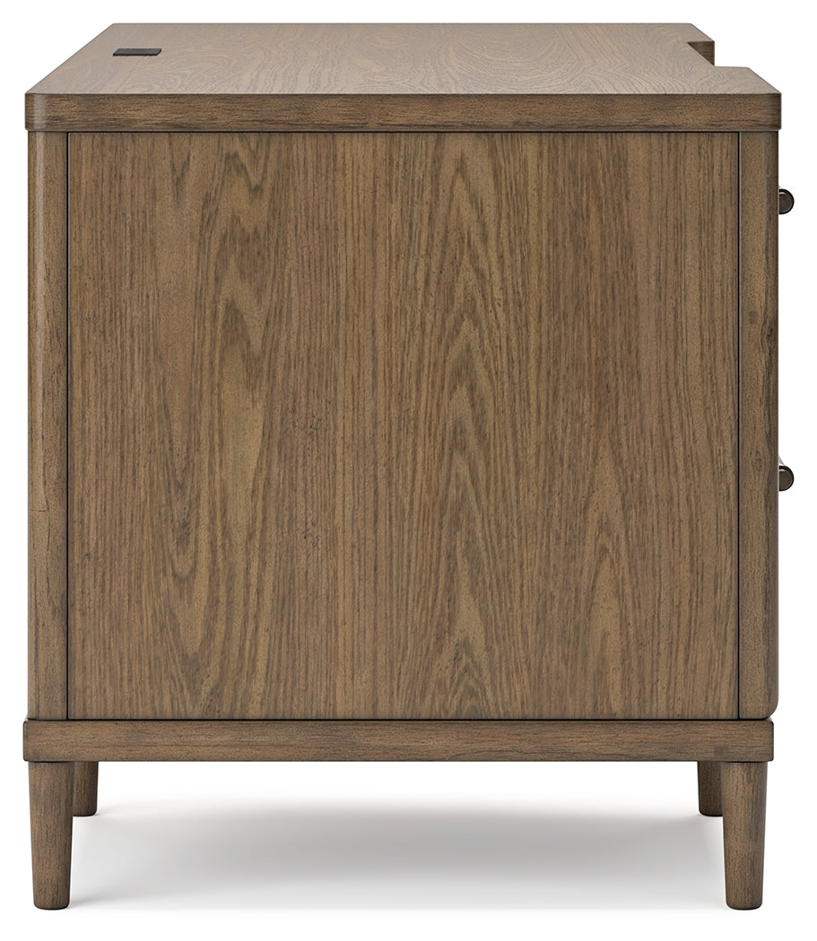 Roanhowe Home Office Desk and Storage in Brown - PKG019260