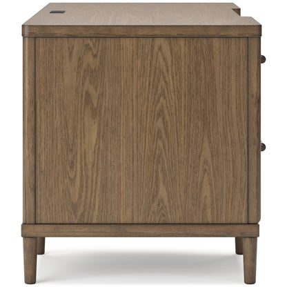Roanhowe Home Office Desk and Storage in Brown - PKG019260