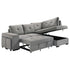 Roanne Fabric Upholstered Sleeper Sectional Sofa Grey - 500347