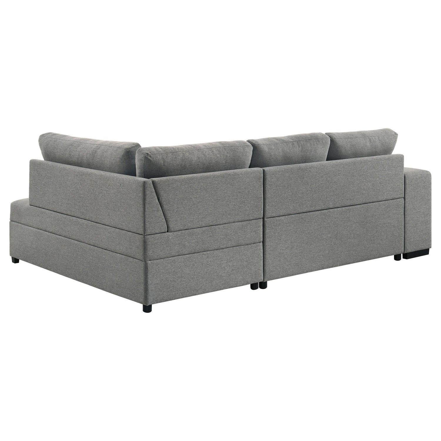 Roanne Fabric Upholstered Sleeper Sectional Sofa Grey - 500347