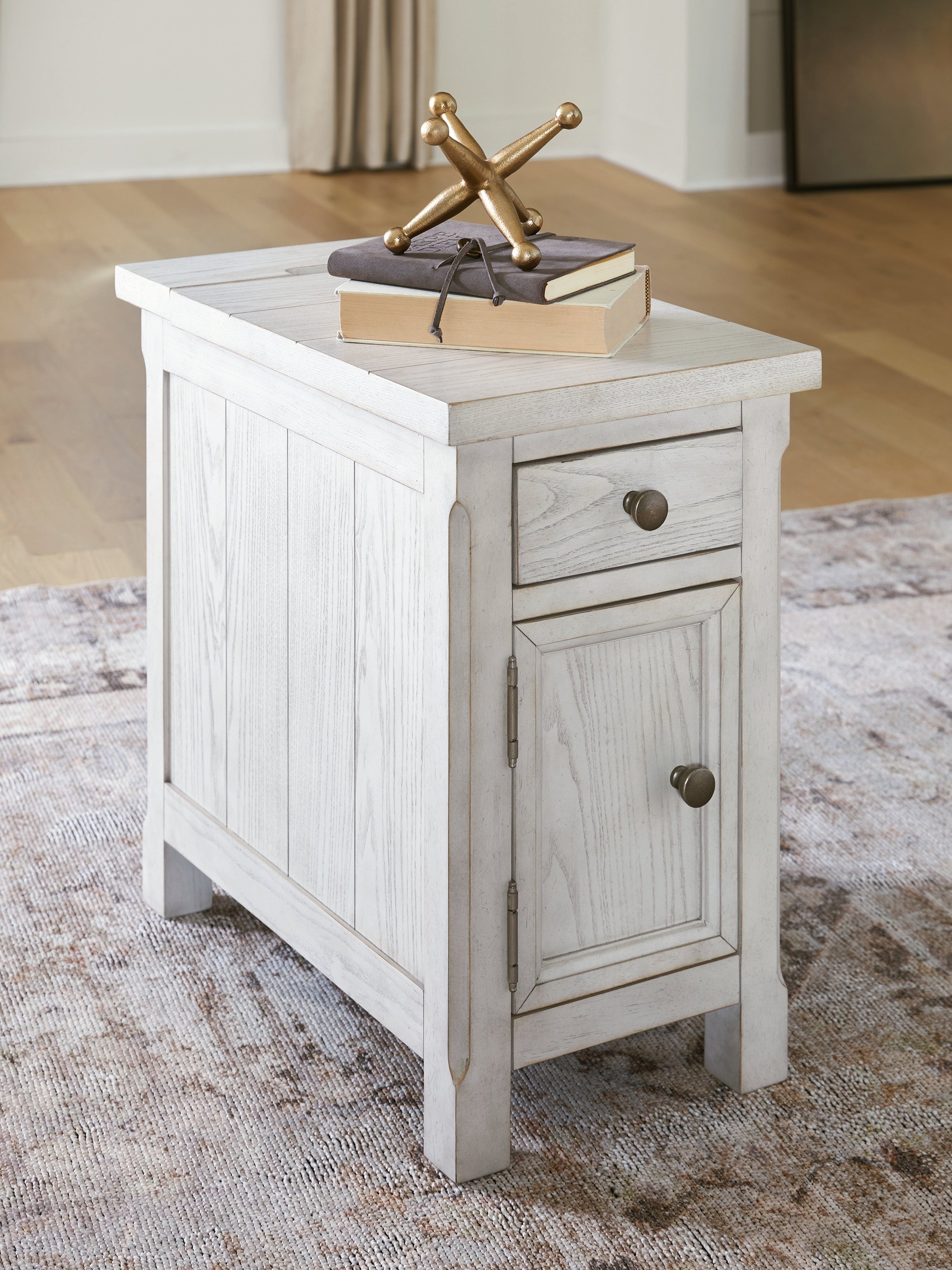 Robbinsdale Antique White Chairside End Table - T729-7