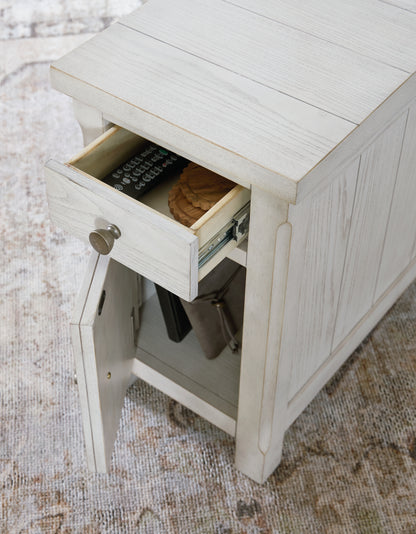 Robbinsdale Antique White Chairside End Table - T729-7