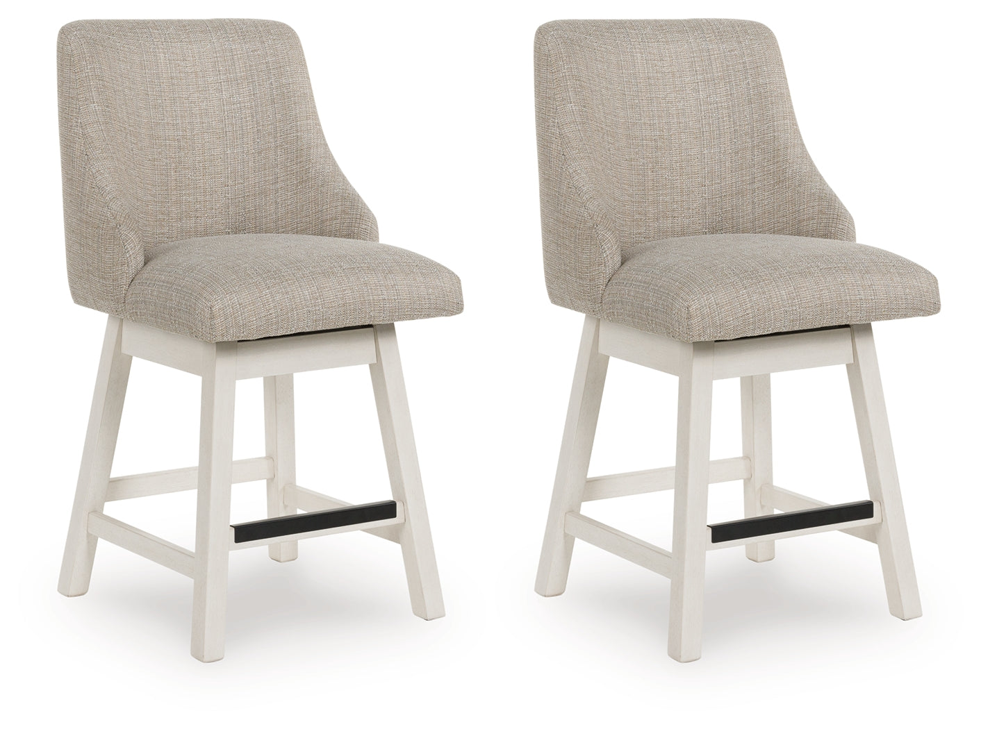 Robbinsdale Antique White Counter Height Barstool (Set of 2), Set of 2 - D642-324
