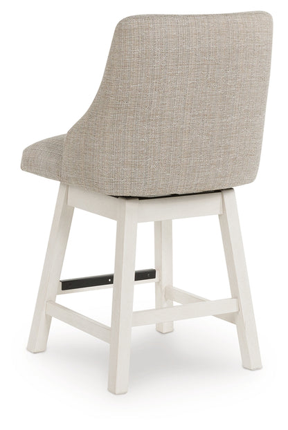 Robbinsdale Antique White Counter Height Barstool (Set of 2), Set of 2 - D642-324