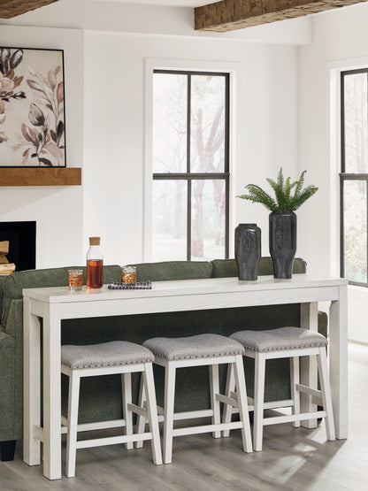 Robbinsdale Antique White Counter Height Dining Table and 3 Barstools Set - D642-113
