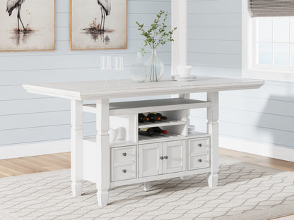 Robbinsdale Antique White Counter Height Dining Table - D642D7