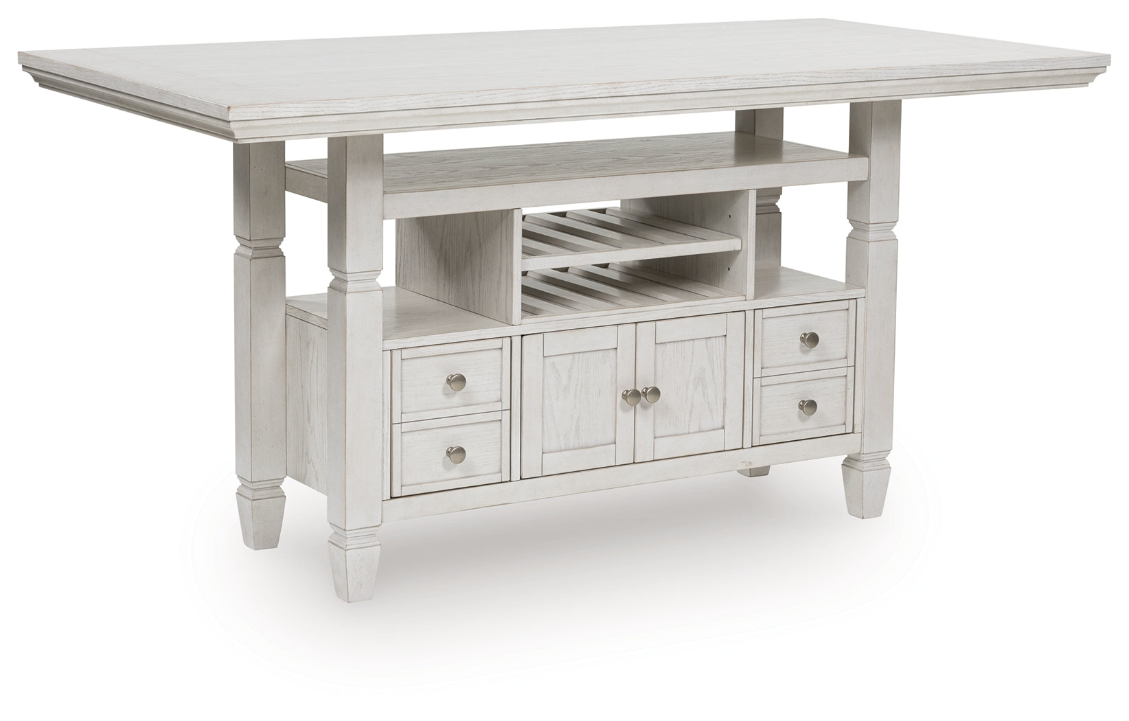 Robbinsdale Antique White Counter Height Dining Table - D642D7