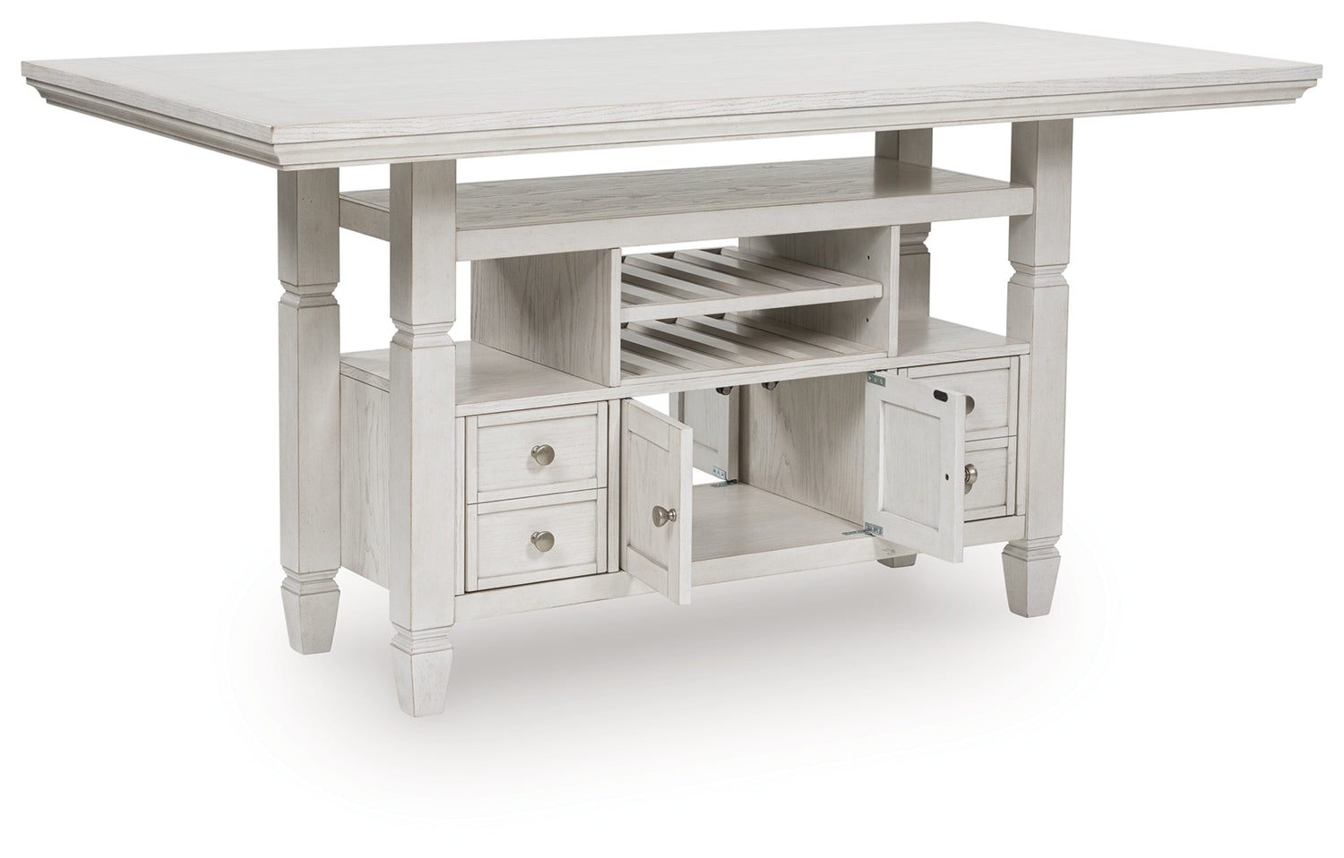 Robbinsdale Antique White Counter Height Dining Table - D642D7