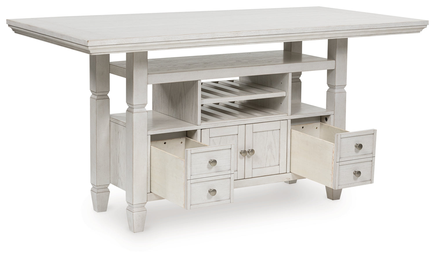 Robbinsdale Antique White Counter Height Dining Table - D642D7