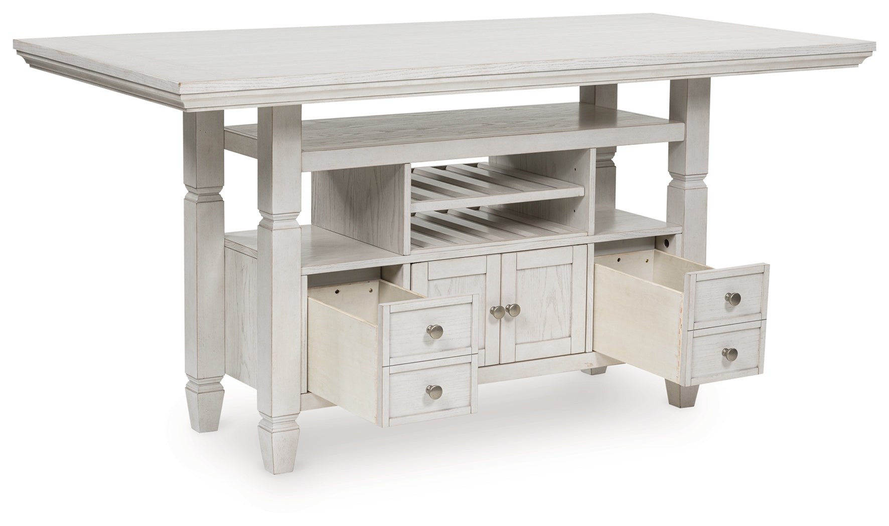 Robbinsdale Antique White Counter Height Dining Table - D642D7