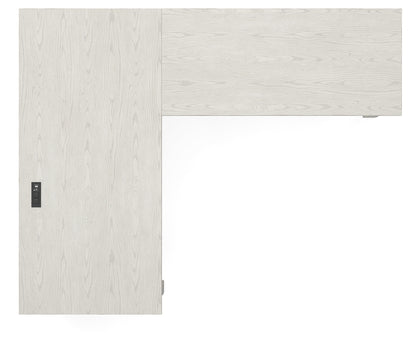 Robbinsdale Antique White L-Shaped Home Office Desk - H742H1