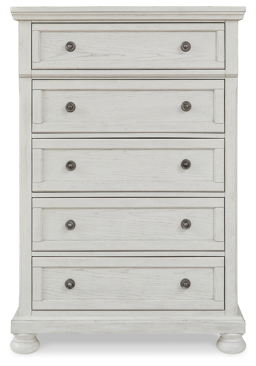 Robbinsdale Antique White Queen Panel Storage Bed, Dresser, Mirror and Chest - B742B27