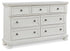 Robbinsdale Antique White Twin Sleigh Storage Bed and Dresser - B742B26