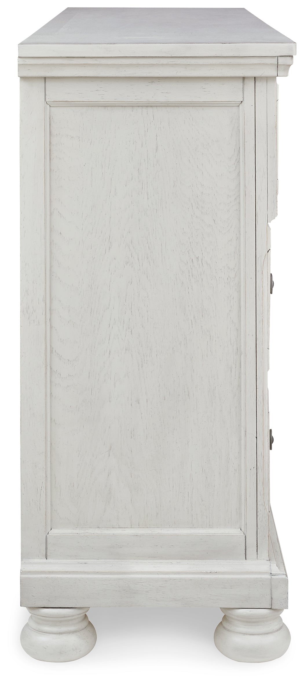 Robbinsdale Antique White Twin Sleigh Storage Bed and Dresser - B742B26