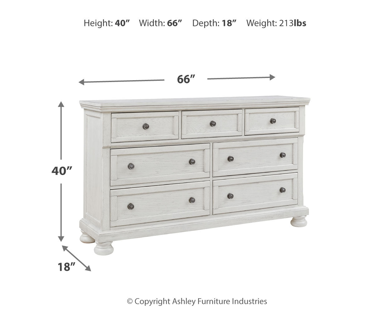 Robbinsdale Antique White Twin Sleigh Storage Bed and Dresser - B742B26