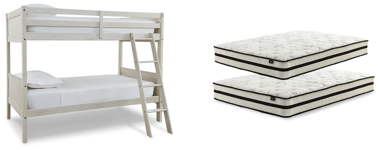 Robbinsdale Bunk Bed and Mattresses - B742B45