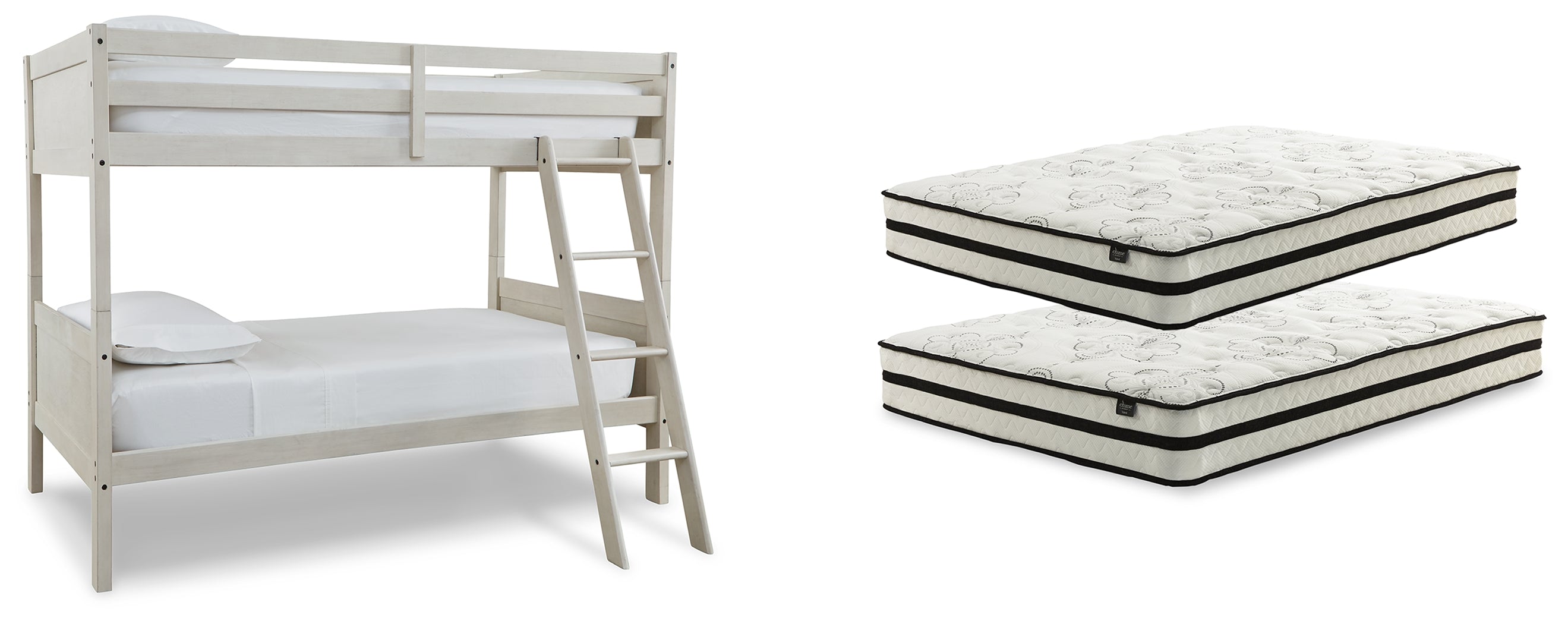 Robbinsdale Bunk Bed and Mattresses - B742B45