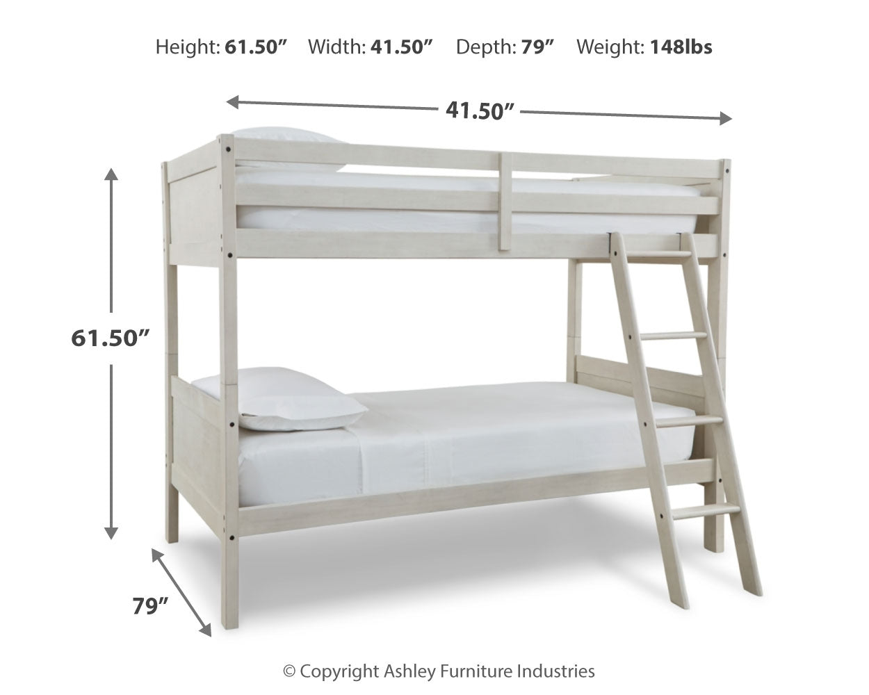 Robbinsdale Bunk Bed and Mattresses - B742B45