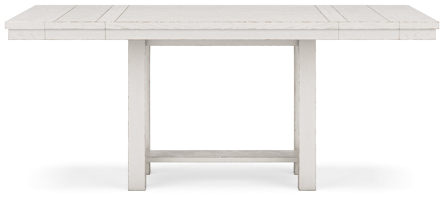 Robbinsdale Counter Height Dining Table, 2 Barstools, Bench and Server - D642D8