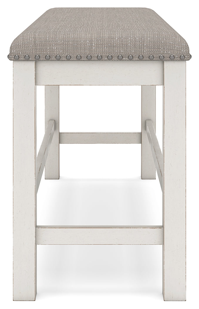 Robbinsdale Counter Height Dining Table, 2 Barstools, Bench and Server - D642D8