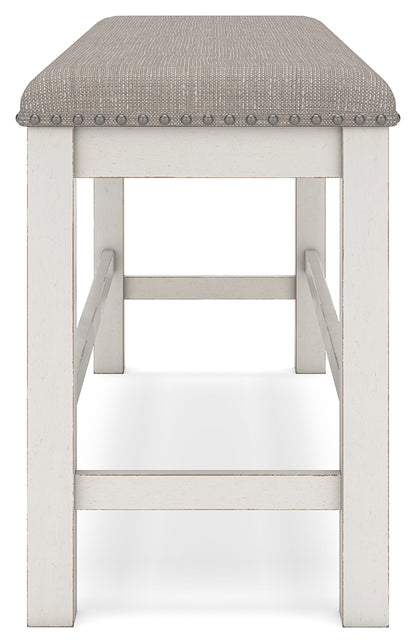Robbinsdale Counter Height Dining Table, 2 Barstools, Bench and Server - D642D8