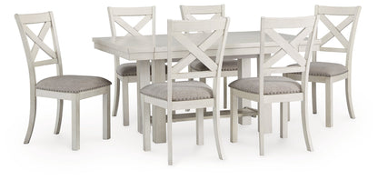 Robbinsdale Dining Table and 6 Chairs in Antique White - PKG020810
