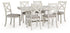 Robbinsdale Dining Table and 6 Chairs in Antique White - PKG020810