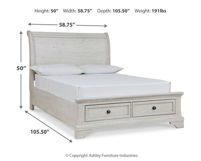 Robbinsdale Full Sleigh Storage Bed, Chest and Nightstand - B742B48