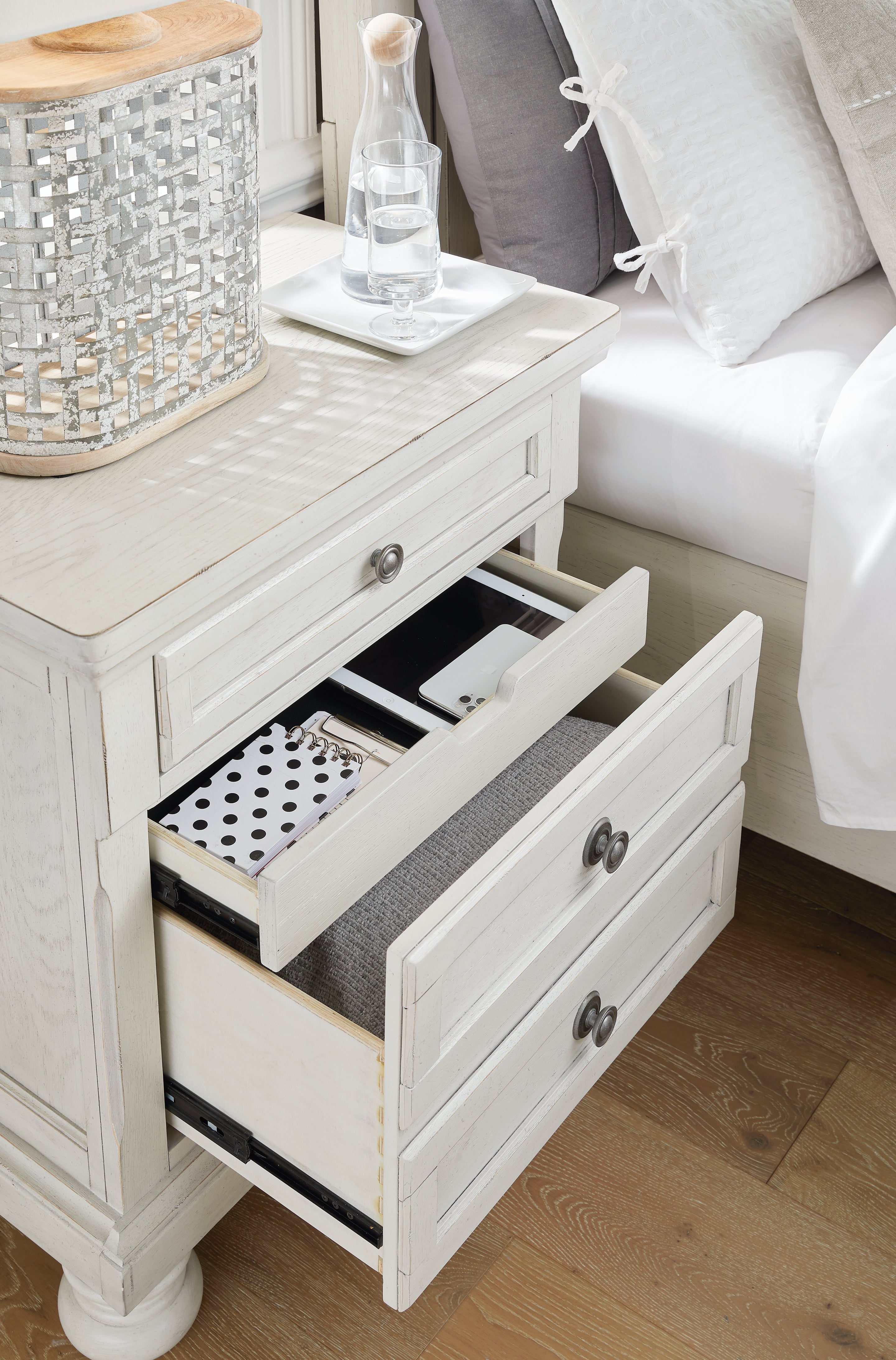 Robbinsdale Full Sleigh Storage Bed, Chest and Nightstand - B742B48