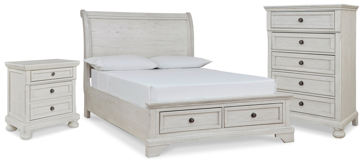 Robbinsdale Full Sleigh Storage Bed, Chest and Nightstand - B742B48