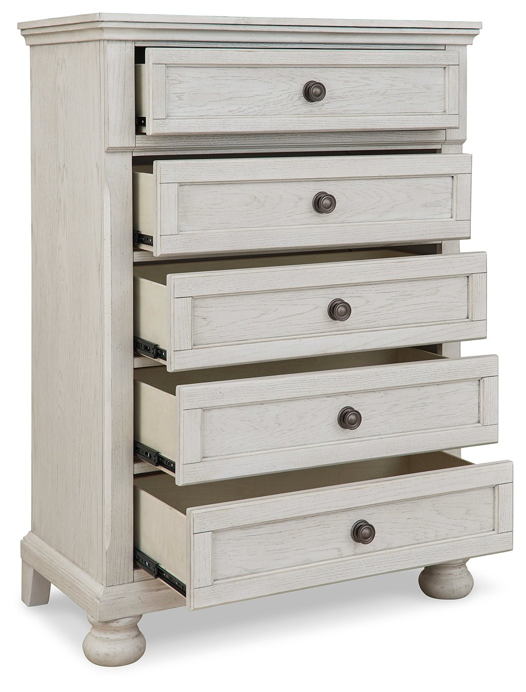 Robbinsdale Full Storage Sleigh Bed, Dresser, Mirror, Chest and Nightstand - B742B42
