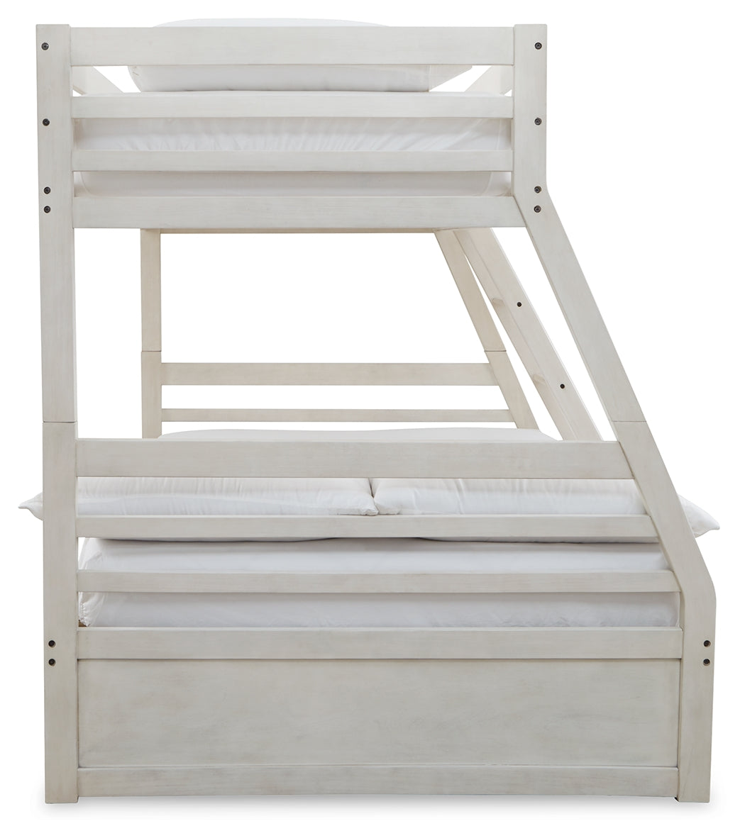 Robbinsdale Twin over Full with Storage and Mattresses - B742B39
