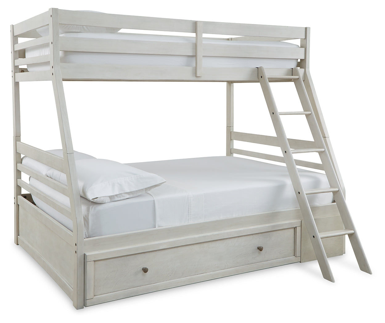 Robbinsdale Twin over Full with Storage and Mattresses - B742B39