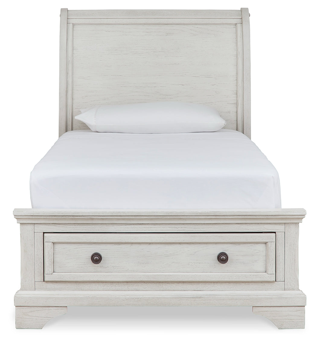 Robbinsdale Twin Sleigh Storage Bed, Dresser and Nightstand - B742B47