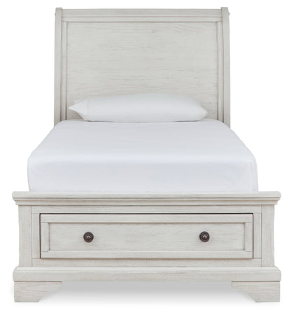 Robbinsdale Twin Sleigh Storage Bed, Dresser and Nightstand - B742B47