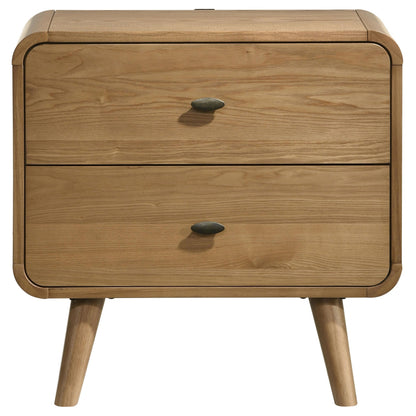 Robyn 2-drawer Nightstand Bedside Table Light Ash - 225092