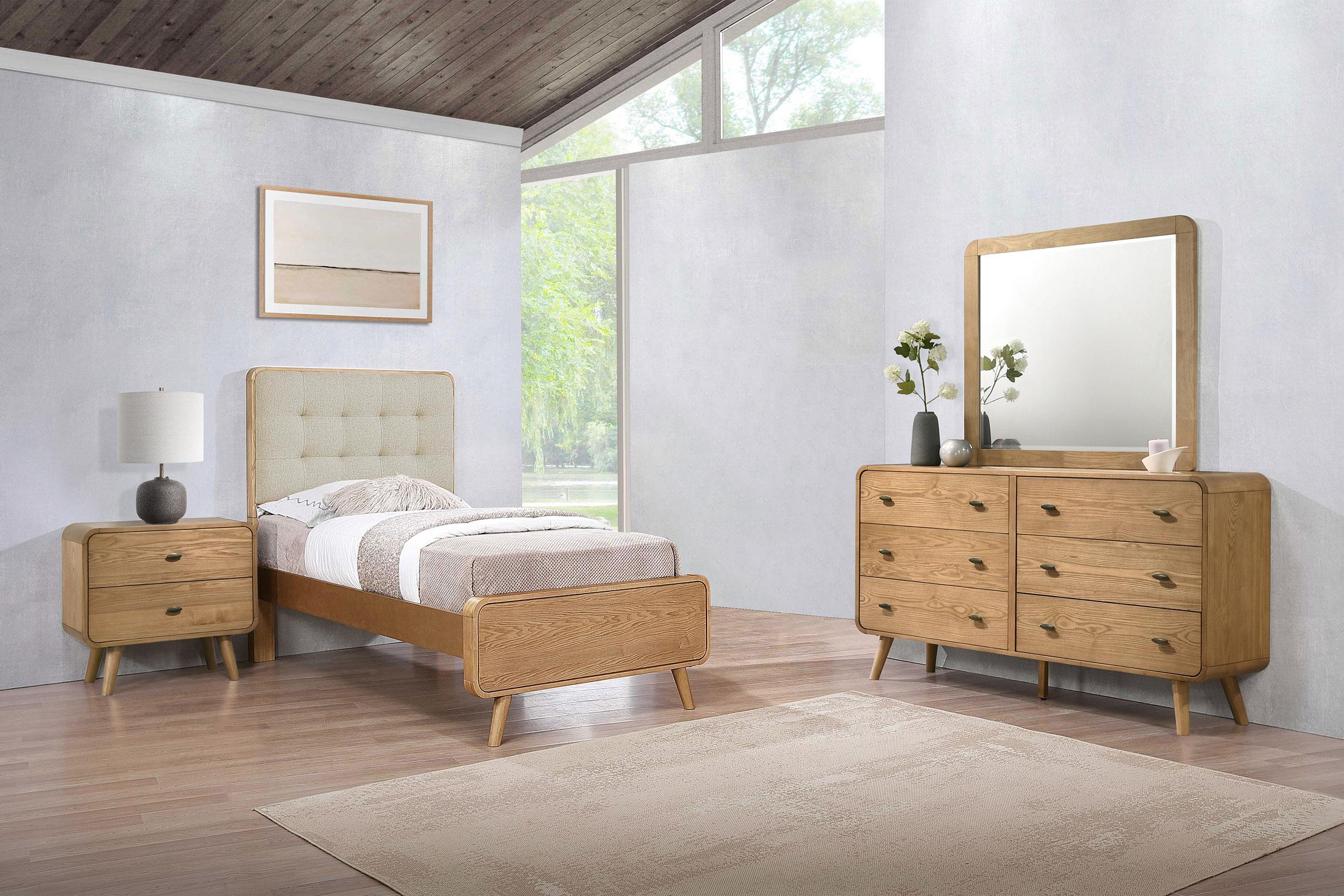 Robyn 4-piece Twin Bedroom Set Light Ash - 225091T-S4